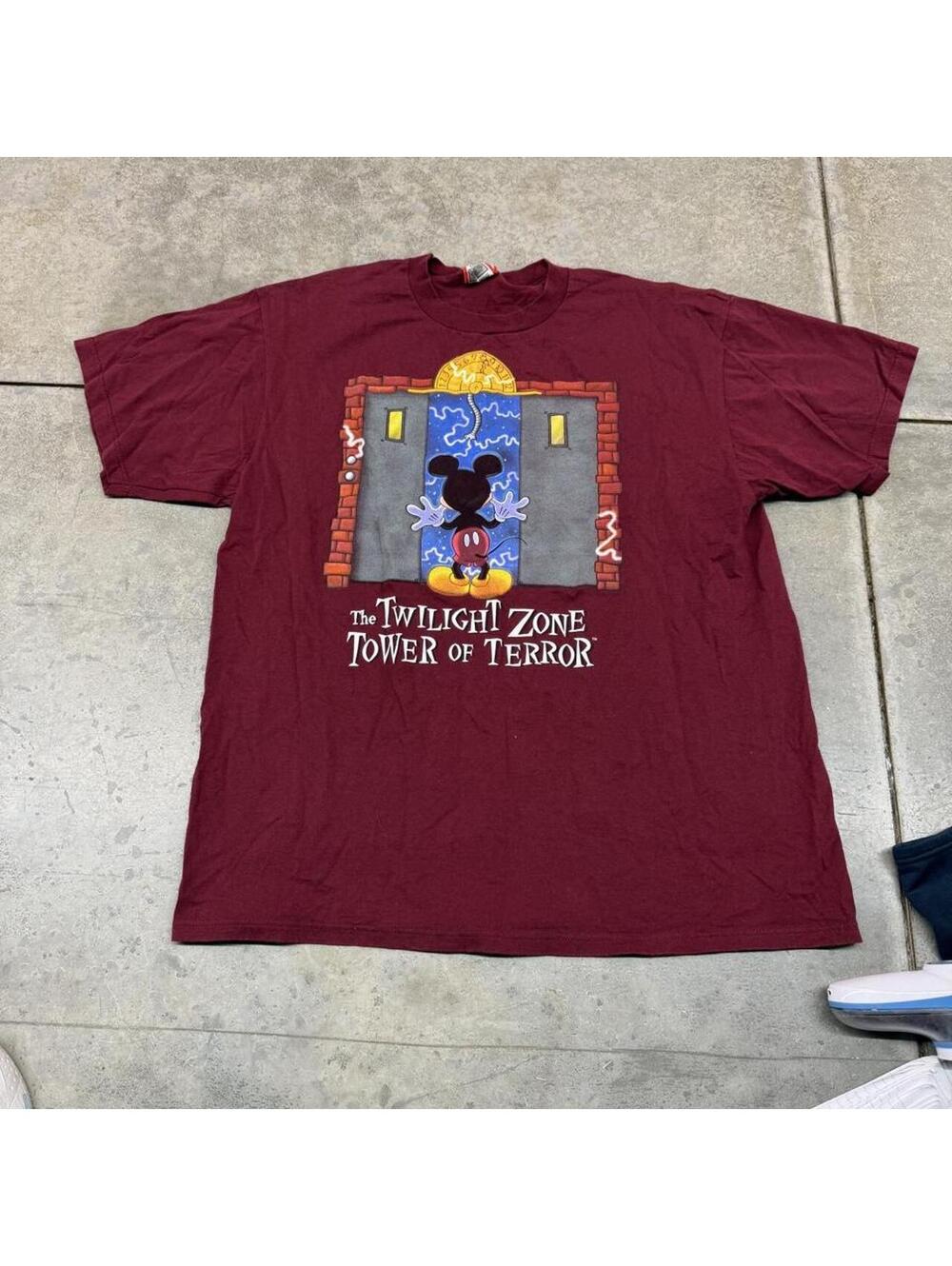 vintage the twilight zone tower of terror mickey mouse disney made in usa shirt